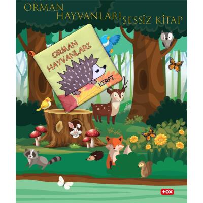 Tox Orman Hayvanları Kumaş Sessiz Kitap T055 - Bez Kitap , Eğitici Oyuncak , Yumuşak Ve Hışırtılı