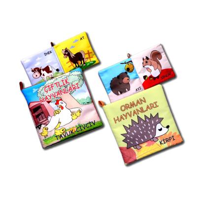 2 Kitap Tox Çiftlik Hayvanlar Ve Orman Hayvanları Kumaş Sessiz Kitap T058 T055 - Bez Kitap , Eğitici Oyuncak , Yumuşak Ve Hışırtılı