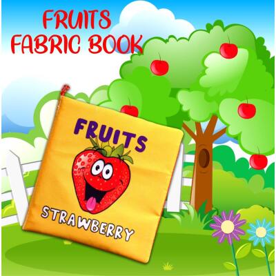 Tox İngilizce Meyveler Kumaş Sessiz Kitap E126 - Bez Kitap , Eğitici Oyuncak , Yumuşak Ve Hışırtılı