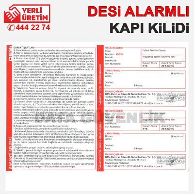 Desi Alarmlı Kapı Kilidi Dak Kilidi