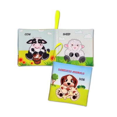 Tox İngilizce Evcil Hayvanlar Sessiz Kumaş Kitap E388 - Bez Kitap , Eğitici Oyuncak , Yumuşak Ve Hışırtılı