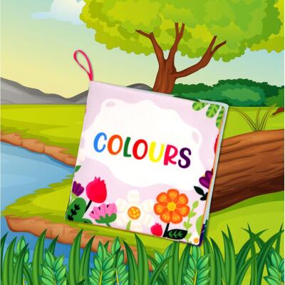 Tox İngilizce Renkler Kumaş Sessiz Kitap E129 - Bez Kitap , Eğitici Oyuncak , Yumuşak Ve Hışırtılı