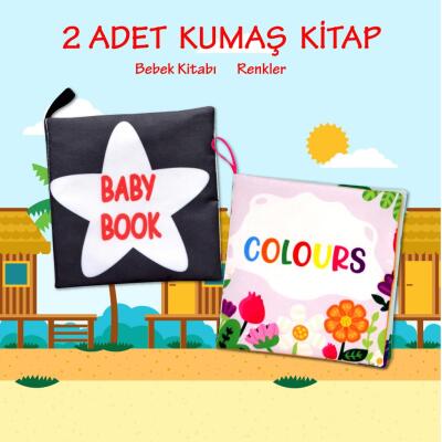 2 Kitap Tox İngilizce Renkler Ve Siyah Beyaz Bebek Kumaş Sessiz Kitap E129 E136 - Bez Kitap , Eğitici Oyuncak , Yumuşak Ve Hışırtılı