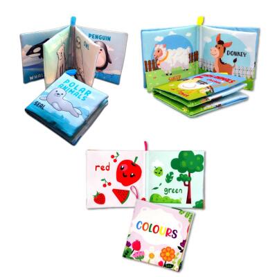 3 Kitap Tox İngilizce Renkler , Kutup Ve Çiftlik Hayvanları Kumaş Sessiz Kitap E125 E119 E129 - Bez Kitap , Eğitici Oyuncak , Yumuşak Ve Hışırtılı