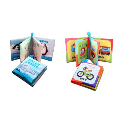 2 Kitap Tox İngilizce Kutup Hayvanları Ve Taşıtlar Kumaş Sessiz Kitap E125 E132 - Bez Kitap , Eğitici Oyuncak