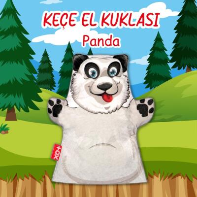 Tox Panda Vahşi Hayvanlar Keçe El Kukla T128 , Eğitici Oyuncak