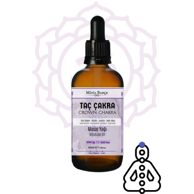 Taç Çakra Masaj Yağı, Crown Chakra, 30Ml, %100 Saf