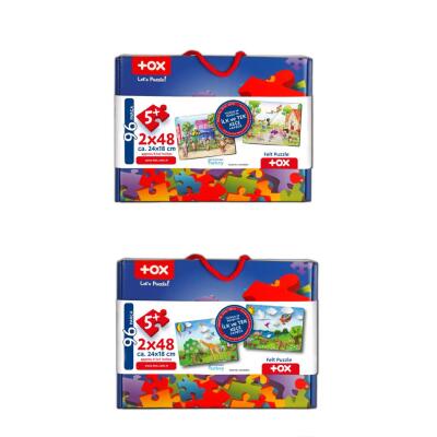 4 Set - 96 Parça Tox Origami Ve Oyun Parkı 5+ Keçe Yapboz - 5 Yaş Puzzle T018 T040