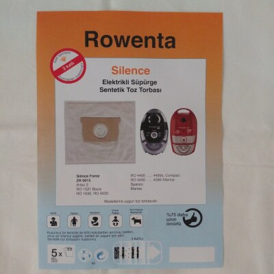 20 Ad Rowenta Silence Elektrikli Süpürge Sentetik Toz Torbası