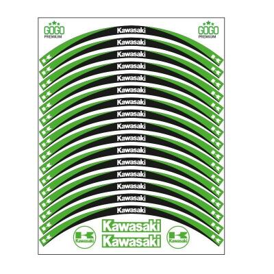 Skm Yeşil Siyah Kawasaki Uyumlu Reflektörlü Jant Şeridi