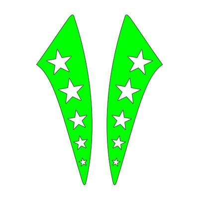 Sevenkardeşler Cg F.yeşil Yıldızlı Çamurluk Yan Sticker