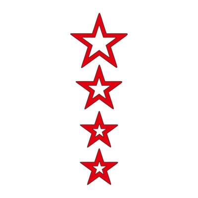 Sevenkardeşler Cg Kırmızı Yıldızlı Çamurluk Üst Sticker