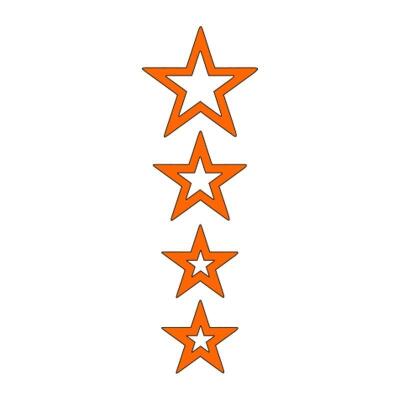 Sevenkardeşler Cg F.turuncu Yıldızlı Çamurluk Üst Sticker