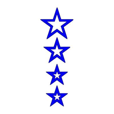 Sevenkardeşler Cg Mavi Yıldızlı Çamurluk Üst Sticker