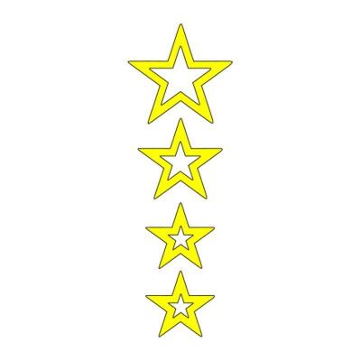 Sevenkardeşler Cg Sarı Yıldızlı Çamurluk Üst Sticker