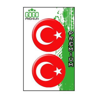 Sevenkardeşler Türk Bayrağı 1 (5X5 Cm) İkili Damla Etiket