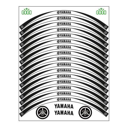 Yamaha Siyah Beyaz Yamaha Uyumlu Reflektörlü Jant Şeridi