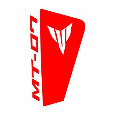 Yamaha Yamaha Mt07 2014 - 2017 Uyumlu Kırmızı Siperlik Sticker Set
