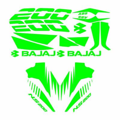 Bajaj Bajaj Pulsar Ns200 Uyumlu Yeşil Sticker Set