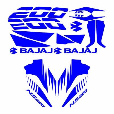 Bajaj Bajaj Pulsar Ns200 Uyumlu Mavi Sticker Set