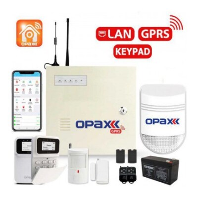 Opax-2747 Gprs&Lan Alarm Paneli Bgr-10 Kablolu Sirenli Full Set