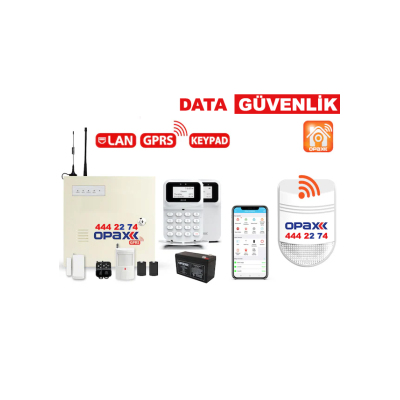 Opax-2747 Gprs Lan Alarm Paneli Bgr-09 Kablosuz Sirenli Full S...