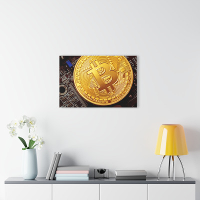 Bitcoin Kripto Btc Crypto Para 3 Cam Tablo Duvar Dekoru