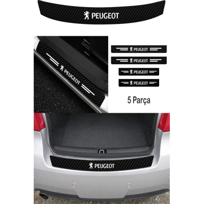 Peugeot 301 Bağaj Ve Kapı Eşiği Karbon Sticker (Set)