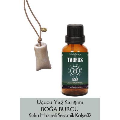 Boğa Burcu - Taurus, Uçucu Yağ Karışımı, 10Ml, & Koku Hazneli Kolye02