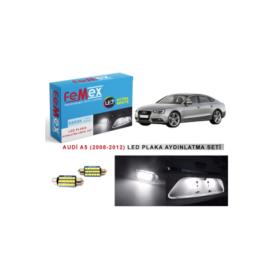 Audi A5 (2008-2012) Led Plaka Aydınlatma Ampul Seti Femex Parlak Beyaz