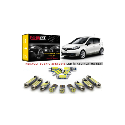 Renault Scenic 2012-2016 Led İç Aydınlatma Ampul Seti Femex Parlak Beyaz