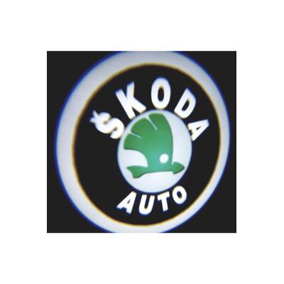 Mesafe Sensörlü Pilli Yapıştırmalı Kapı Altı Led Logo Skoda