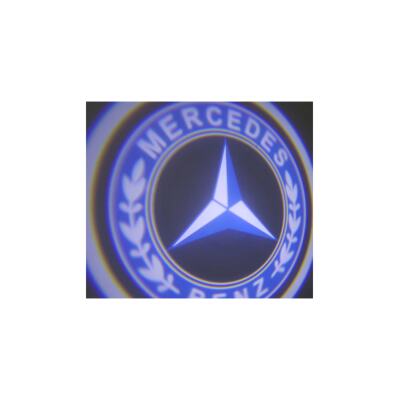 Mesafe Sensörlü Pilli Yapıştırmalı Kapı Altı Led Logo  Mercedes