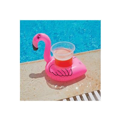 Pembe Flamingo Şişme Bardak Simidi Içecek Tutacağı