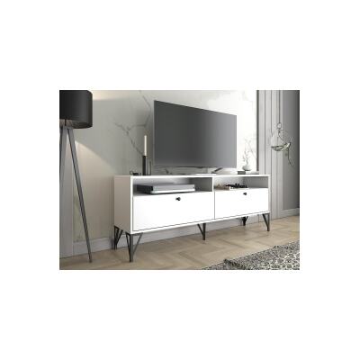 Astreo 160 Cm Metal Ayaklı Tv Ünitesi - Beyaz / Siyah