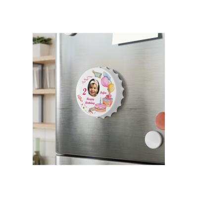 50 Adet Kapak Açacak Resimli Kişiye Özel Magnet Buzdolabı Süsü, Doğum Günü Çocuk 5