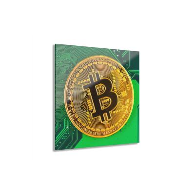 Bitcoin Kripto Btc Crypto Para 5 Cam Tablo Duvar Dekoru