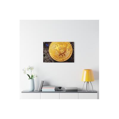 Bitcoin Kripto Btc Crypto Para 3 Cam Tablo Duvar Dekoru
