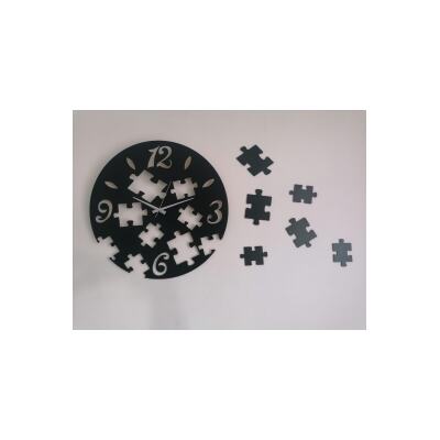 50X50 Cm Ahşap Mdf Dekoratif Duvar Saati Puzzle Figürlü Model 19