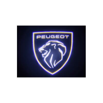 Yeni Peugeot Araçlar Için Pilli Yapıştırmalı Kapı Altı Led Logo