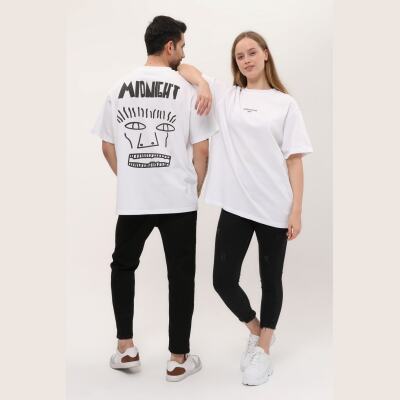 Sevgili Çift Kombinleri Kabartma Baskı Detaylı 2 Li Ürün T-Shirt