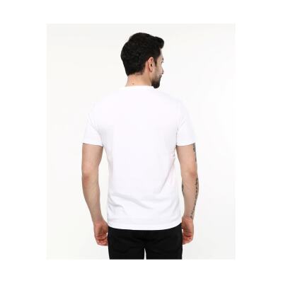 Beyaz V Yaka T-Shirt