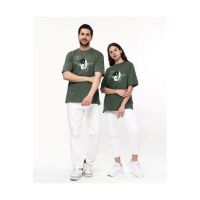Sevgili Çift Kombinleri Harita Tasarım 2 Li Ürün T-Shirt