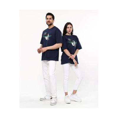 Sevgili Çift Kombinleri Sırt Baskı Detaylı 2 Li Ürün T-Shirt