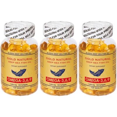 Gold Natural Balık Yağı Omega 3-6-9 1000 Mg 3X100 Softgel