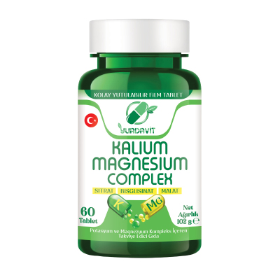 Yurdavit Kalium Magnesium Complex 3X60 Tablet Potasyum Magnezyum Sitrat Malat Bisglisinat Kompleks