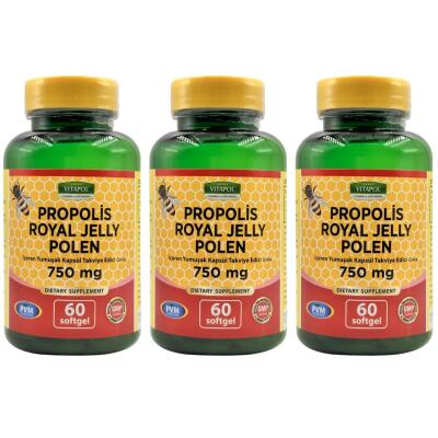 Vitapol Propolis Arı Sütü Polen 750 Mg 3X60 Kapsül