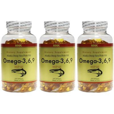Mnk Omega 3-6-9 1000 Mg Balık Yağı 3X200 Softgel