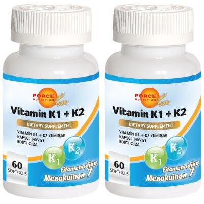 Force Nutrition Vitamin K1 Vitamin K2 2X60 Softgel