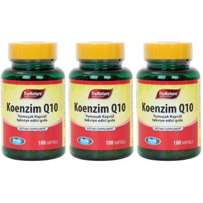 Trunature Koenzim Q10 3X100 Softgel Coenzyme Royal Jelly Omega 3
